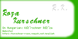 roza kurschner business card